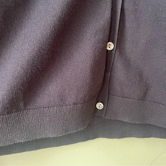 Lands’ End black neutral button down long sleeve cardigan women medium - Picture 6 of 11